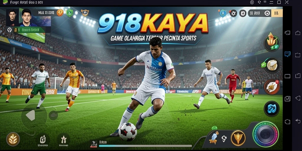 Screenshot menampilkan aksi intens dalam permainan olahraga di 918KAYA.