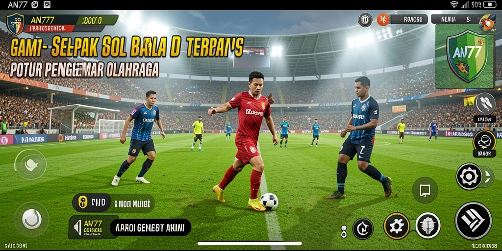 Tampilan gameplay AN777 yang mendebarkan dengan aksi sepak bola yang seru.
