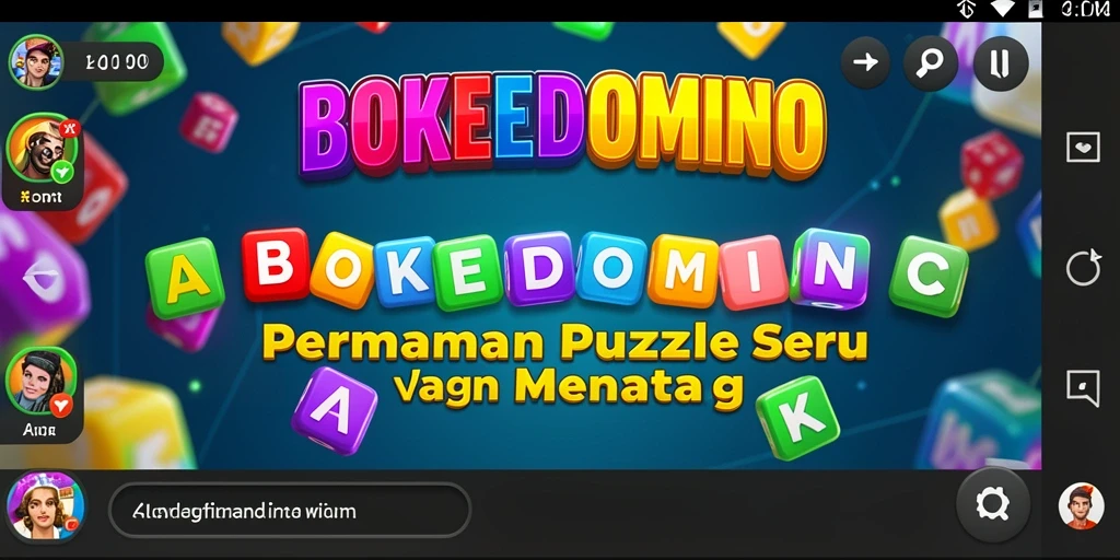 Tampilan gameplay menarik dari BOKEDOMINO dengan berbagai level puzzle.