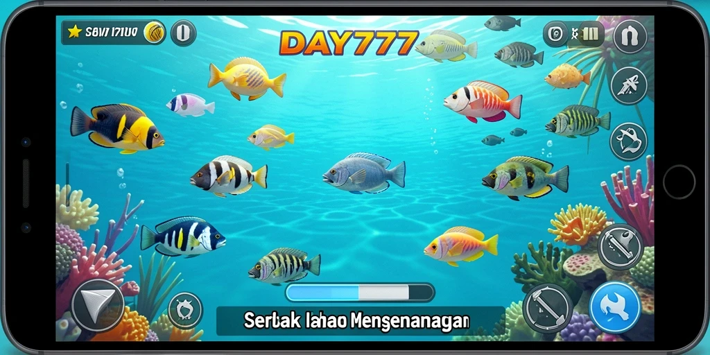 Tampilan gameplay menarik dari game Tembak Ikan DAY777.