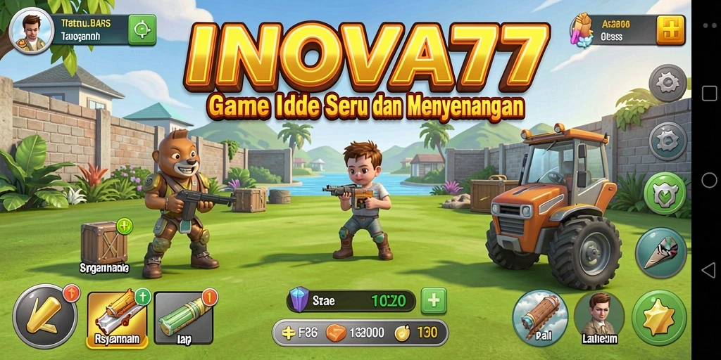 Tampilan gameplay INOVA77 yang menarik dalam mode Idle, menyenangkan untuk dinikmati.