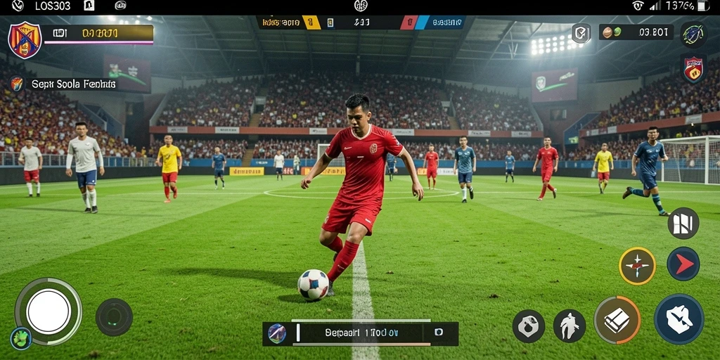 Tampilan menarik gameplay sepak bola yang mendebarkan di LOS303.