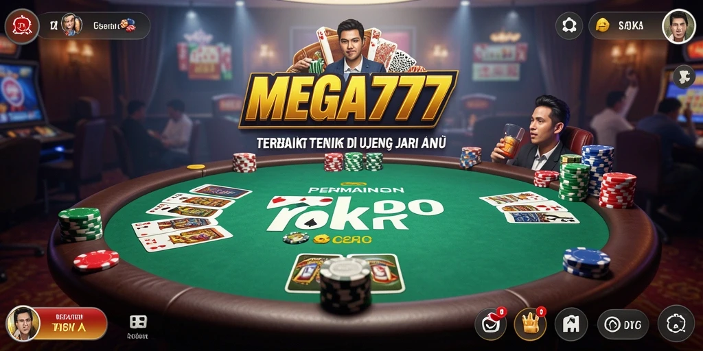 Tampilan gameplay MEGA777 yang menarik dan interaktif dalam permainan poker.