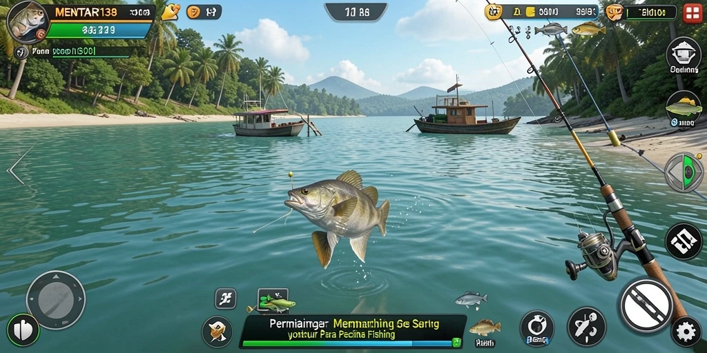 Tampilan gameplay MENTARI138 yang mengasyikkan saat memancing.