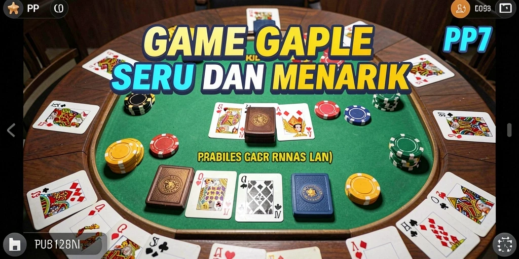 Tangkapan layar dari gameplay Gaple yang seru di PP7.