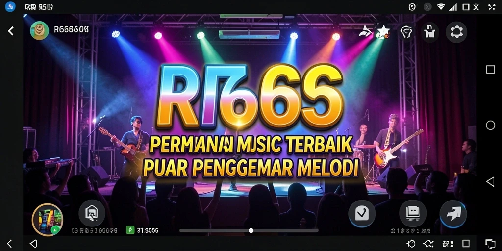 Screenshot gameplay RR666 menunjukkan pemain sedang beraksi dengan musik.