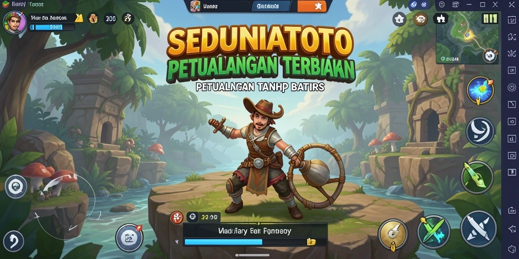 Gameplay seru di dunia terbuka SEDUNIATOTO yang memukau.