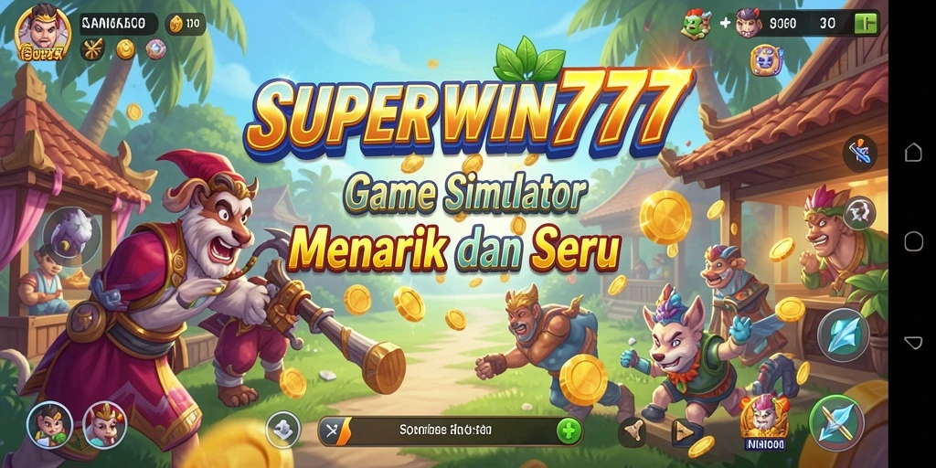 Tampilan gameplay SUPERWIN777 yang menakjubkan dengan aksi seru.