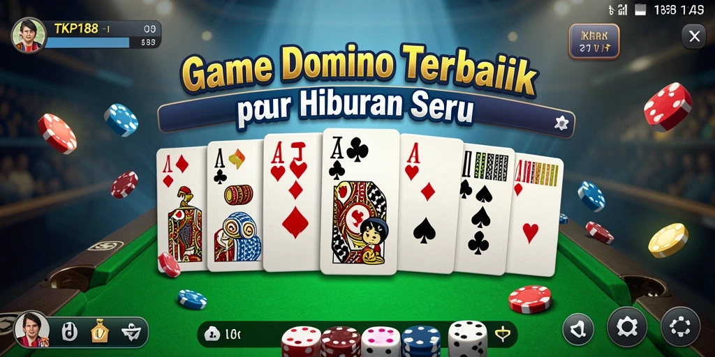 Screenshot gameplay TKP188 menunjukkan keseruan bermain Domino.