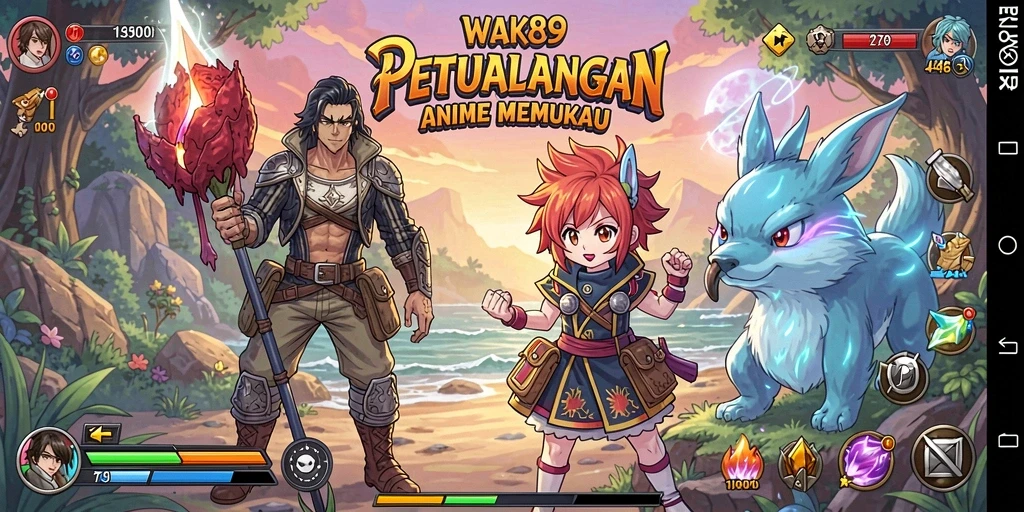 Tampilan gameplay WAK89 yang menakjubkan dengan karakter Anime.